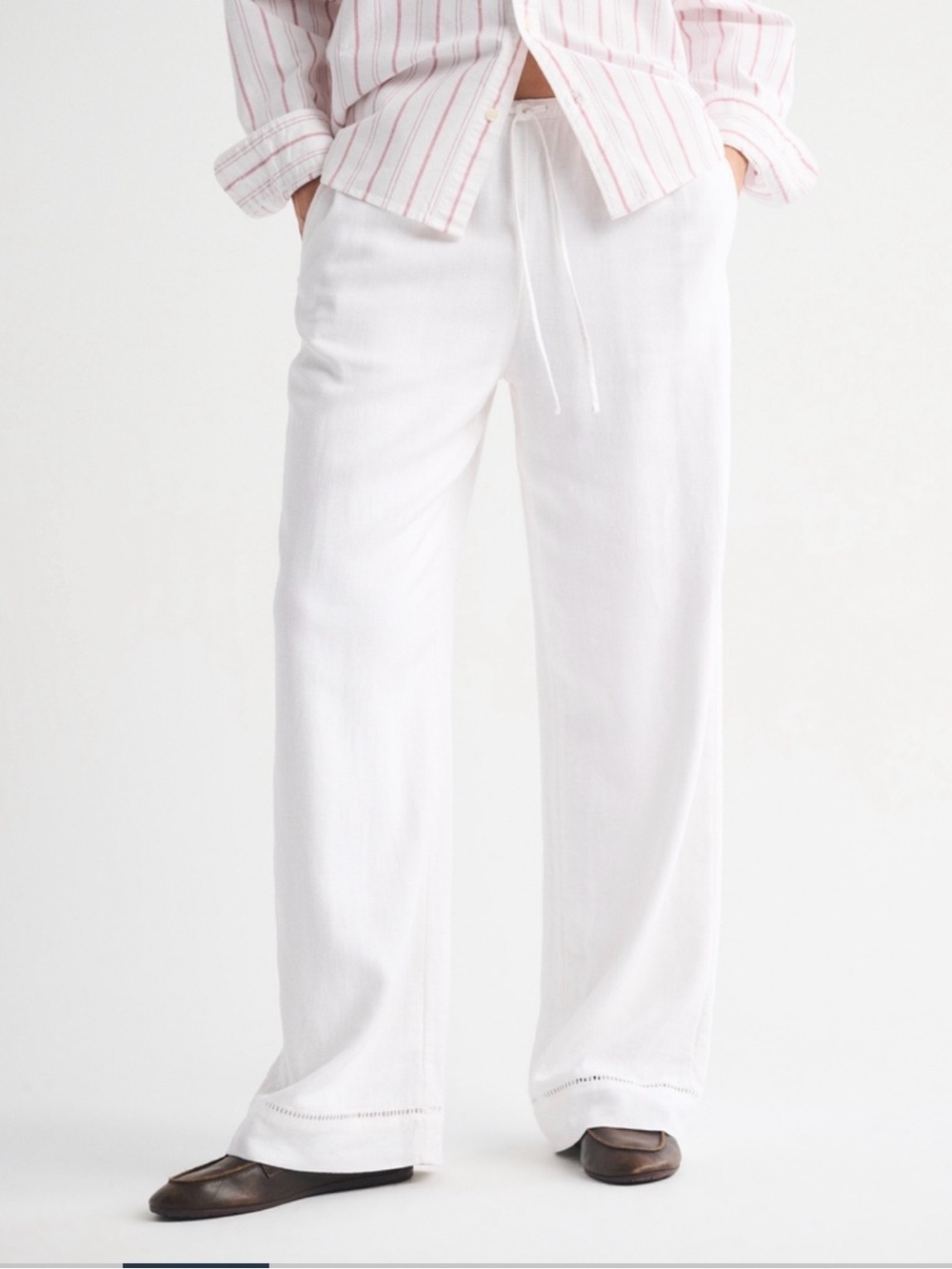 Abercrombie & Fitch Gemma linen blend wide leg pant